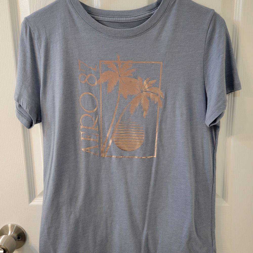 Aeropostale Junior's Classic Crew Gray T-Shirt